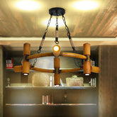 Yellow Farmhouse Chandelier: 9-Bulb Iron Pendant Ceiling Light with Jute Rope - This beautiful industrial style chandelier lamp is a stunning addition to any room. It is made from metal and features a bright yellow finish for a di
